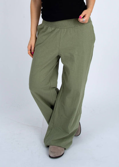 RD Style - TEDDY RUCHED WAISTBAND PANTS