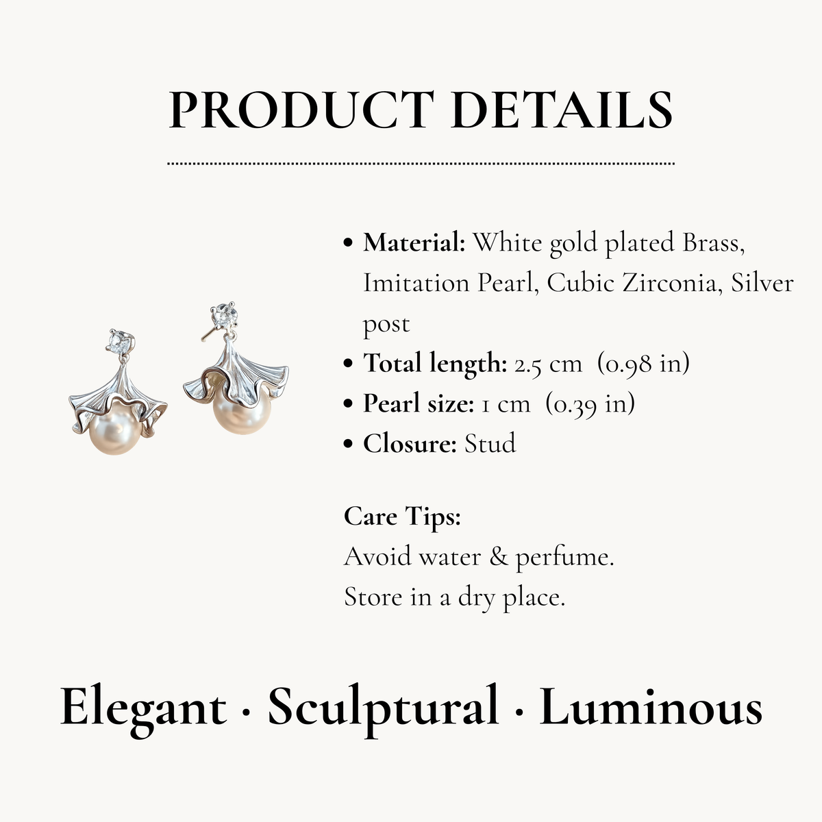Aurea Jewelry - Ballet Skirt Pearl Drop Earrings