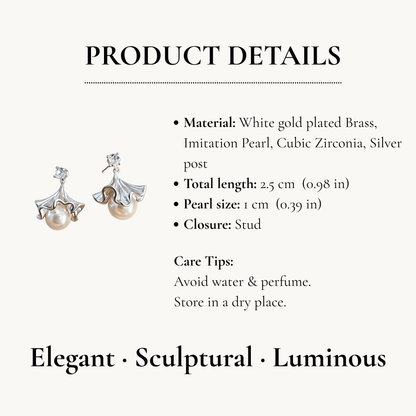 Aurea Jewelry - Ballet Skirt Pearl Drop Earrings