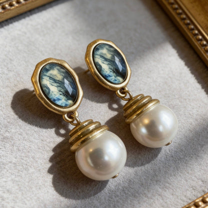 Aurea Jewelry - Vintage Pearl Drop Earrings