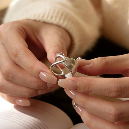 Aurea Jewelry - Minimalist Silver Open Statement Ring