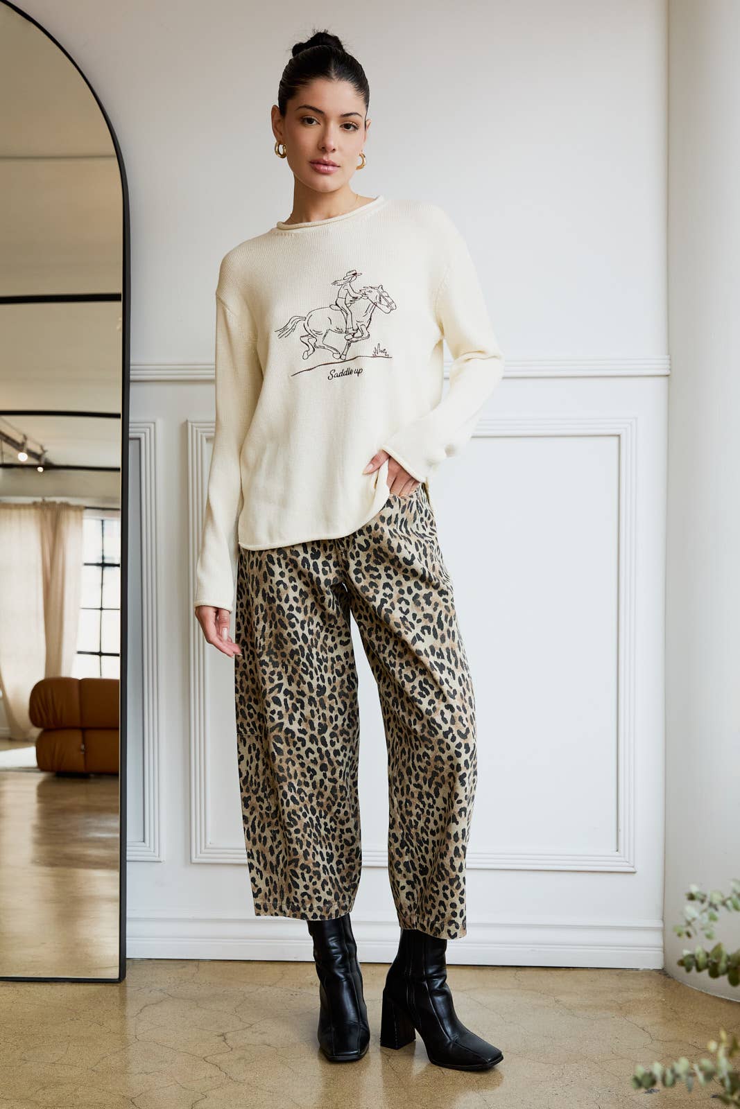 Sunday Edition Saddle Up Graphic Sweater