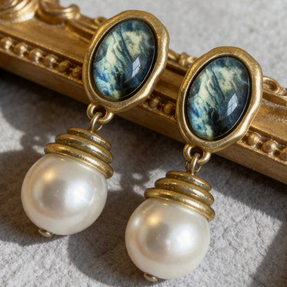 Aurea Jewelry - Vintage Pearl Drop Earrings