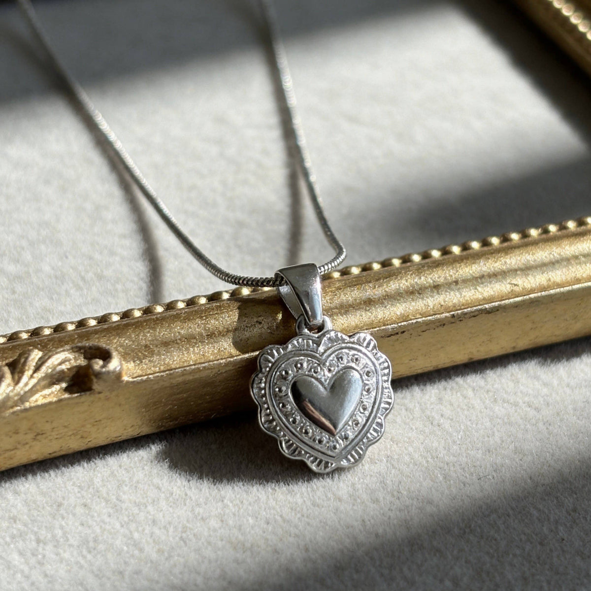 Aurea Jewelry - Stainless Steel Heart Pendant Necklace