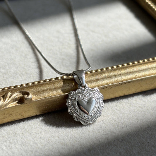 Aurea Jewelry - Stainless Steel Heart Pendant Necklace