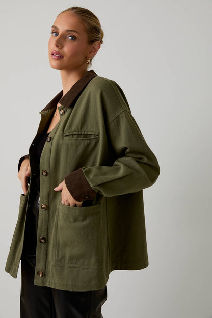 Sunday Edition Olive Barn Jacket