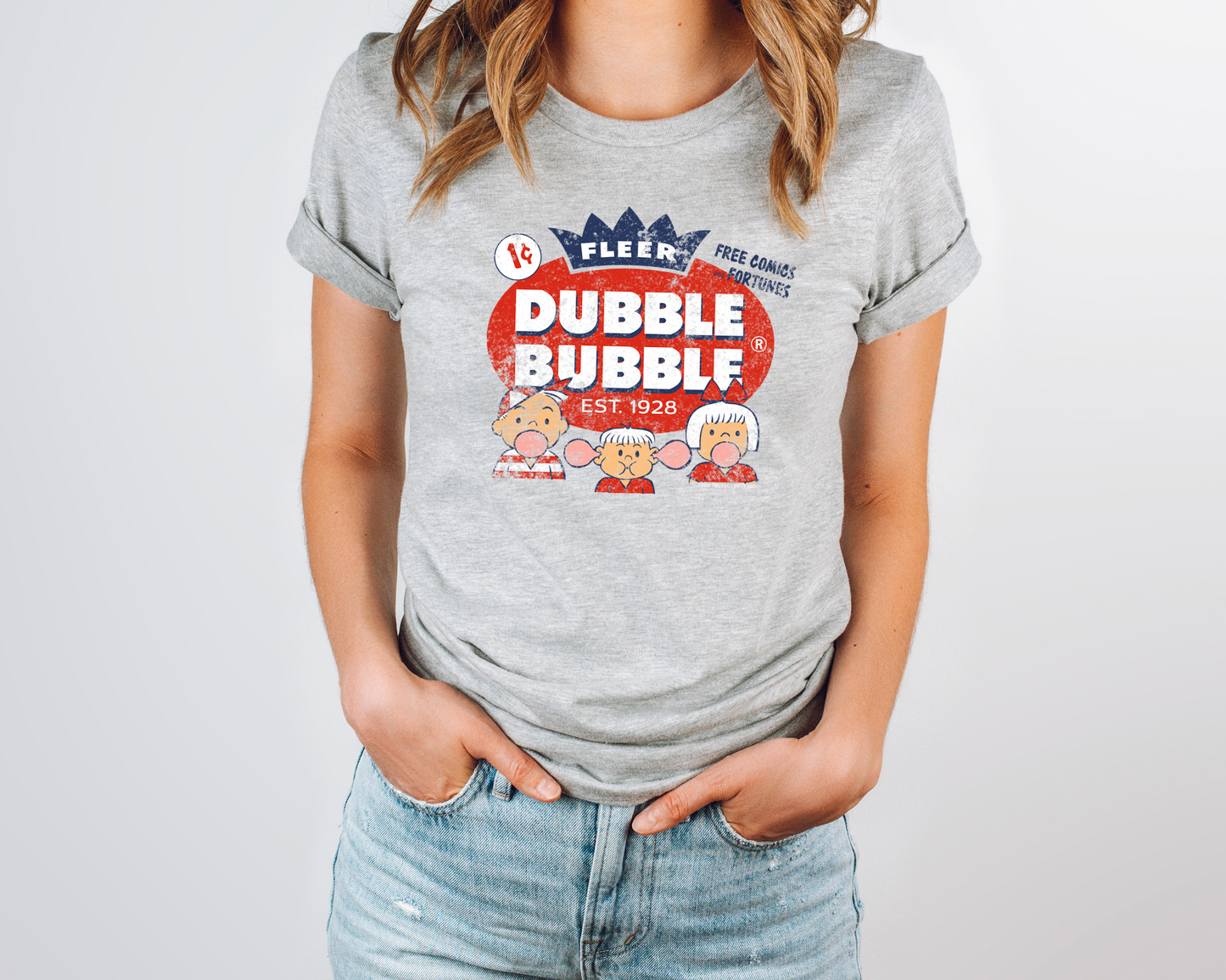 Dubble Bubble Fleer Free Comics & Fortunes Vintage Tee Unisex Fit