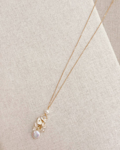 Gracie Rose Designs - Freshwater Pearl Cluster Necklace – Gold Chain