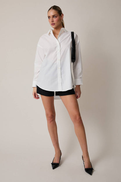 Sunday Edition White Button Blouse