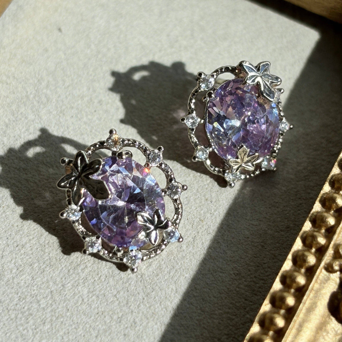 Aurea Jewelry - Lavender Crystal Studs