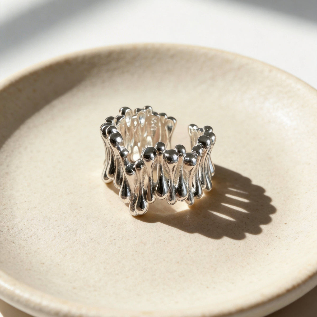 Aurea Jewelry - Silver Sculptural Statement Ring