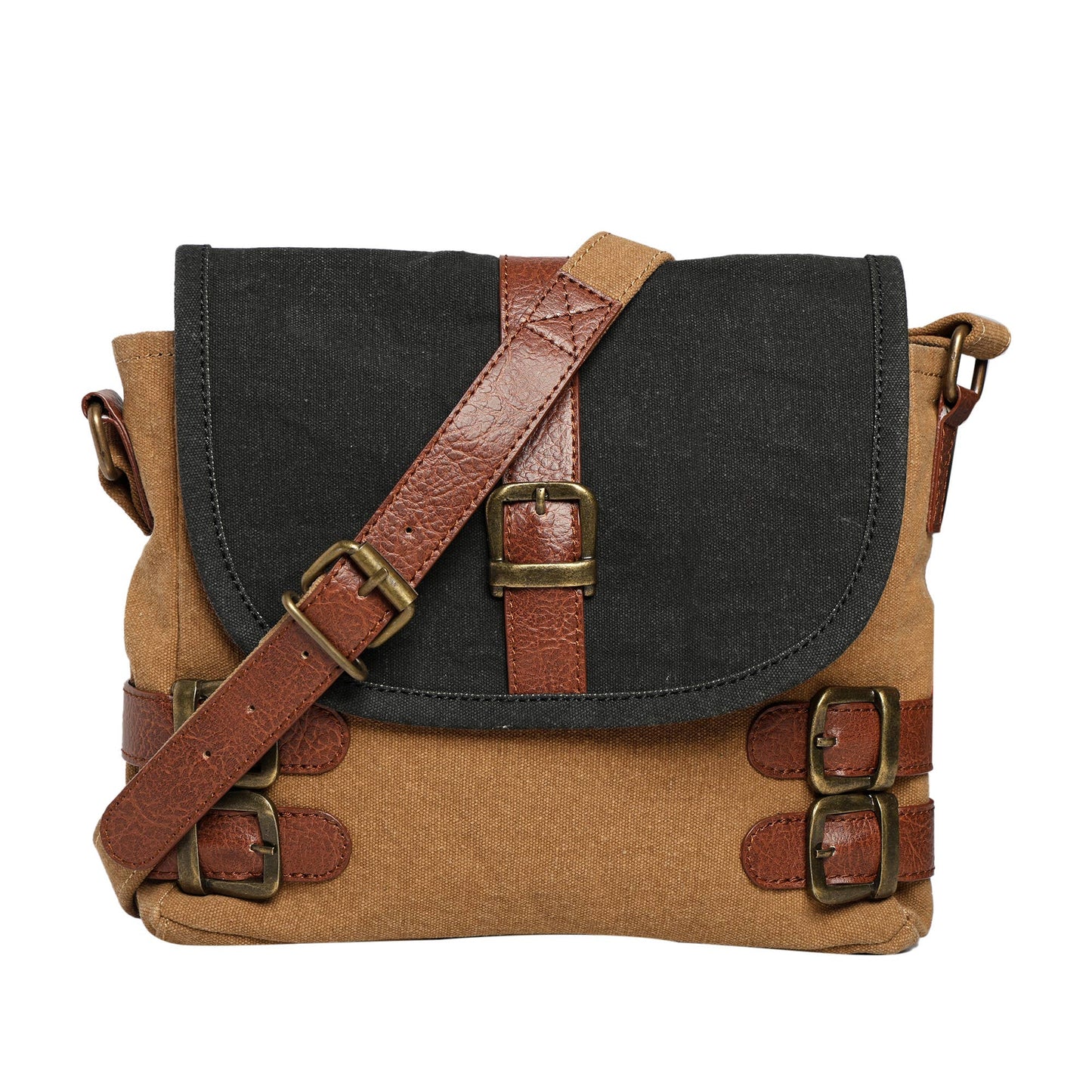 Mona B. - Buckled-up Brown Suger Crossbody, M-1816