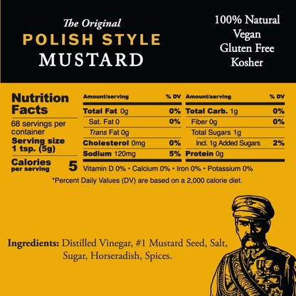 Pilsudski Mustard Co - Polish Style Mustard with Horseradish: 9oz