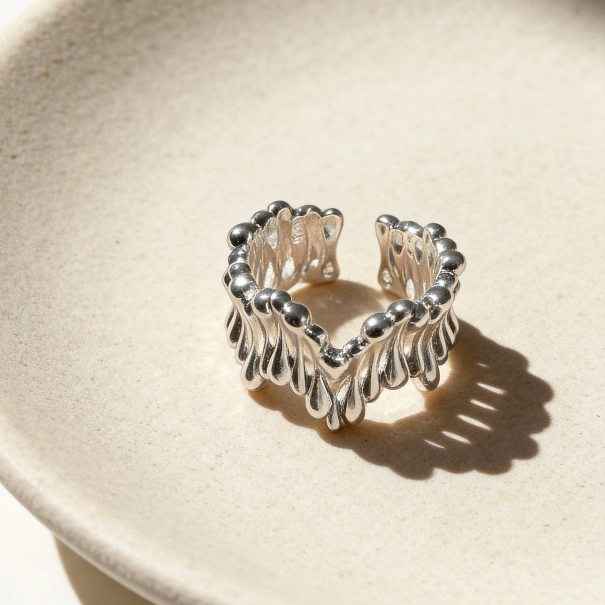 Aurea Jewelry - Silver Sculptural Statement Ring