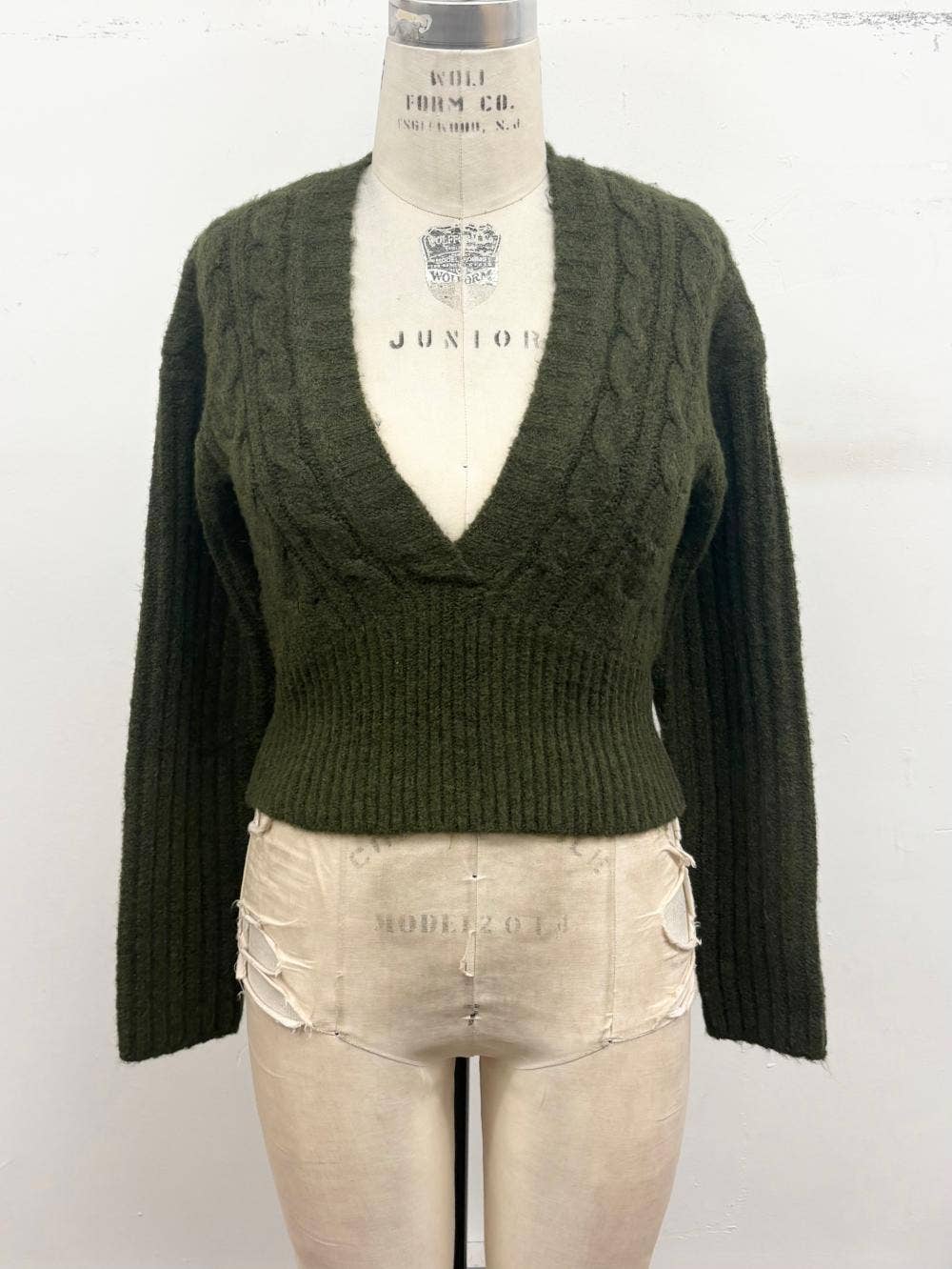 TIMING - Fall Cable Knit Deep V-Neck Sweater