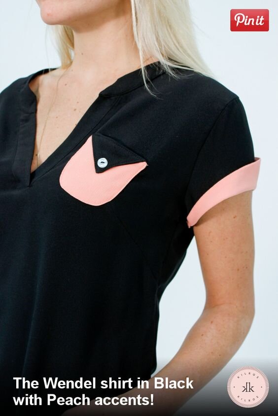 Kilroe Made in Vancouver Blouse Black & Pink - DDBooski Clothing Co