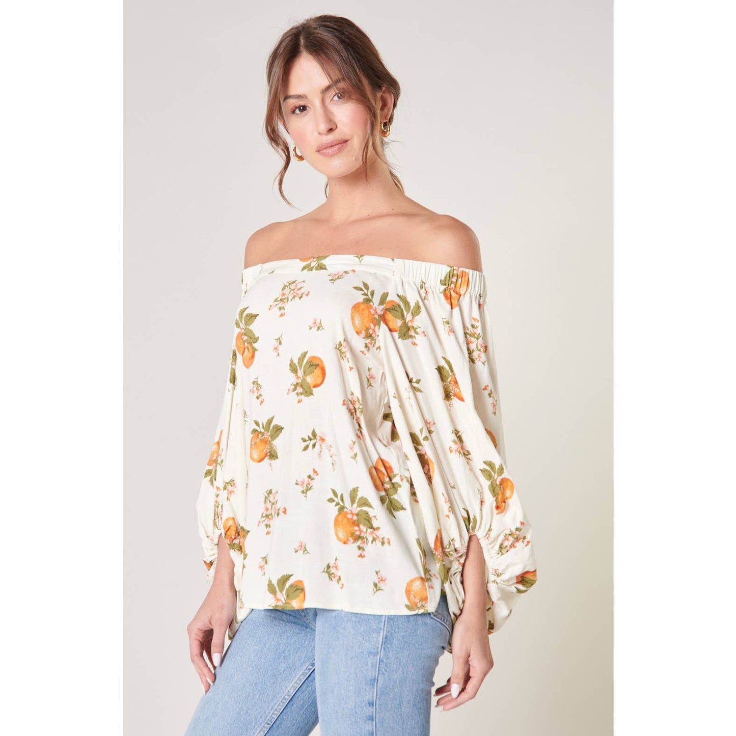 Sugarlips Arancia Floral Off the Shoulder Top