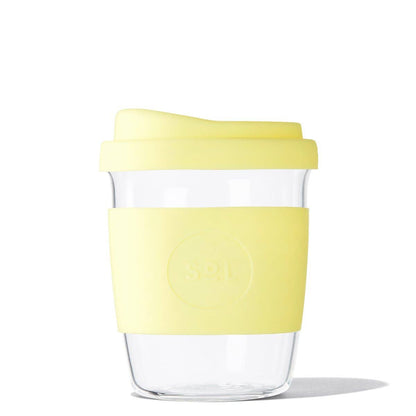 One Less - 12OZ Yummy Yellow Glass Travel Tumbler from SOL Cups