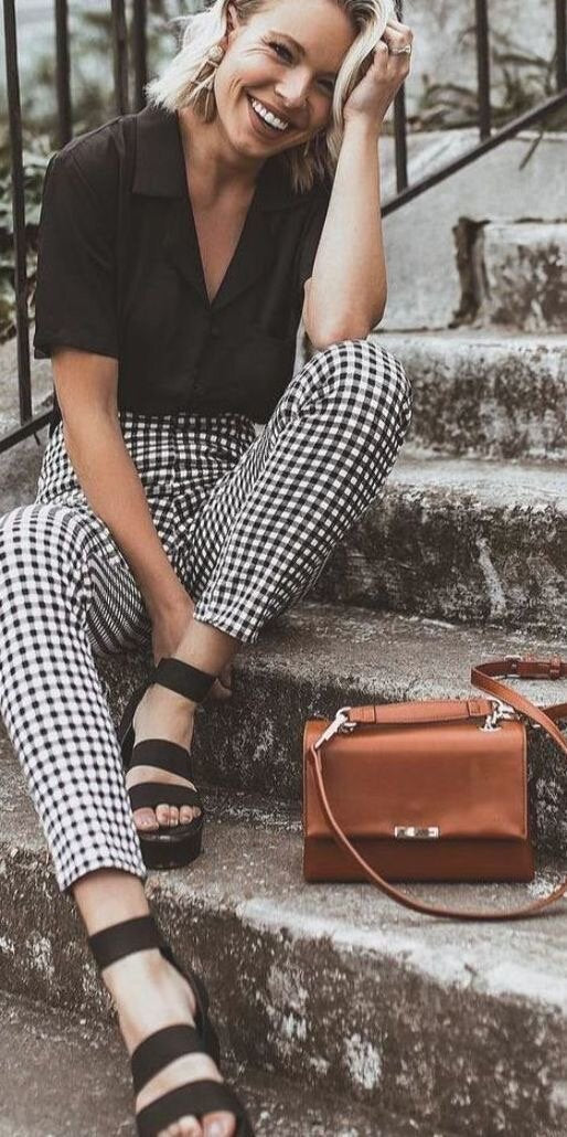 Renuar Gingham Pants