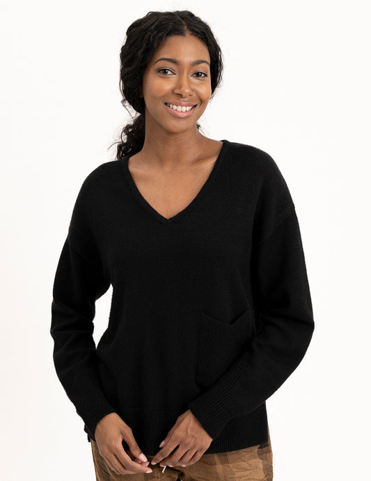 Renuar Sweater with Pocket Black