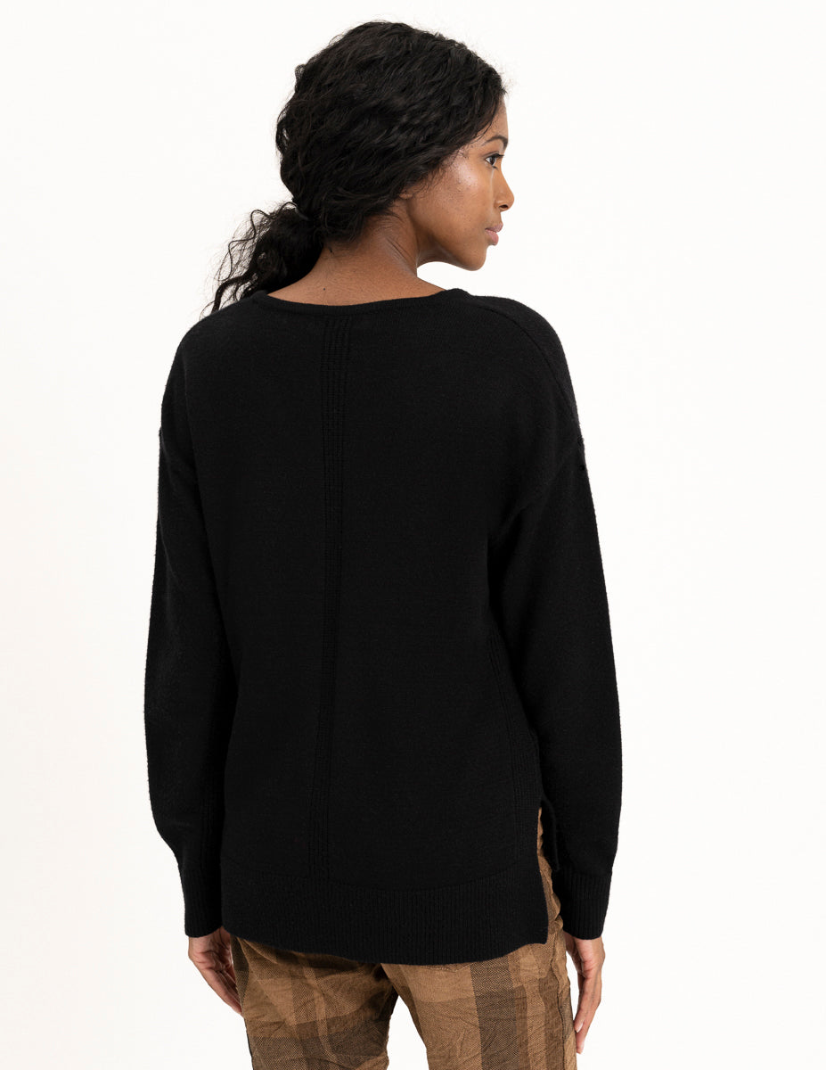 Renuar Sweater with Pocket Black
