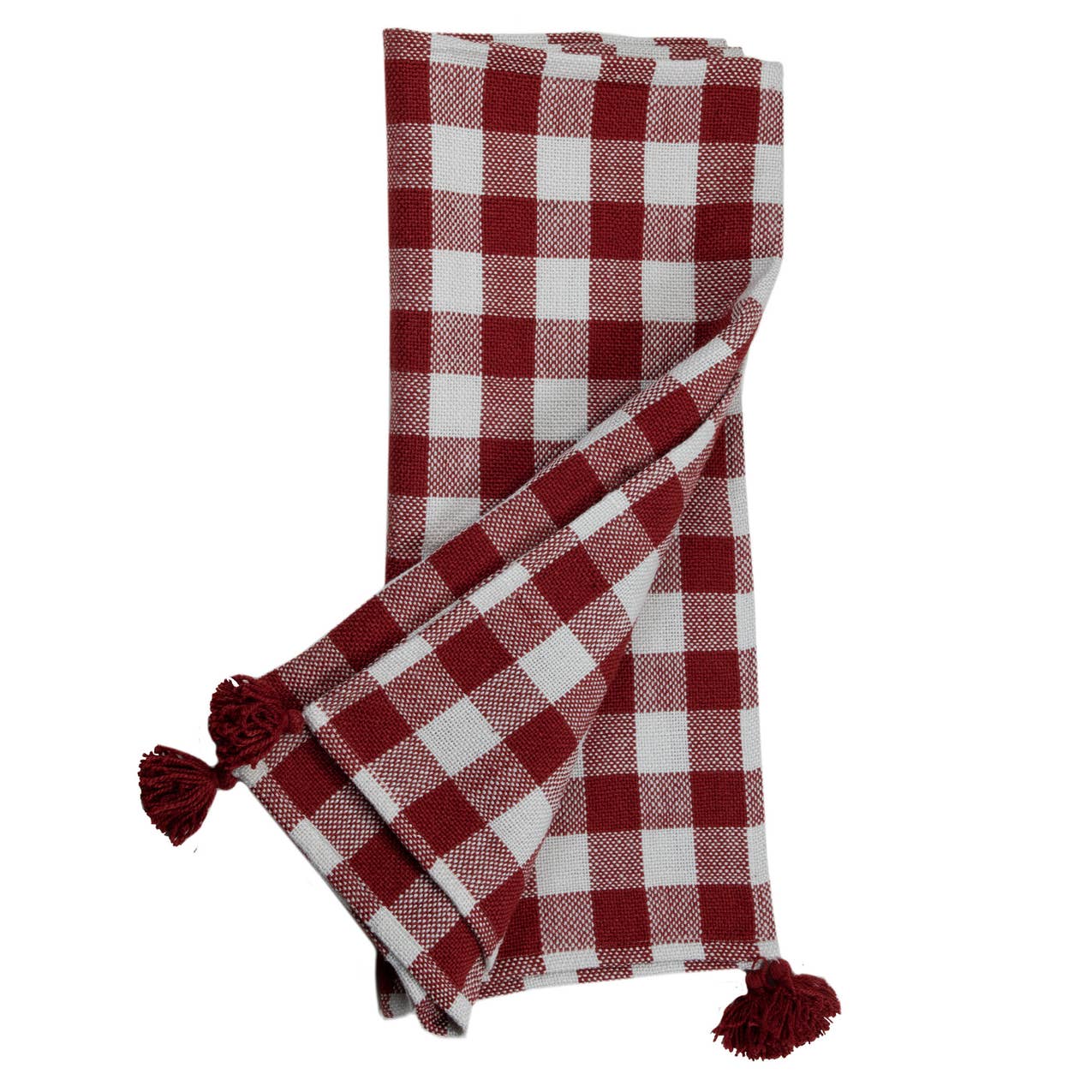 Foreside Home Hand Woven Outdoor Safe Bennet Throw Red