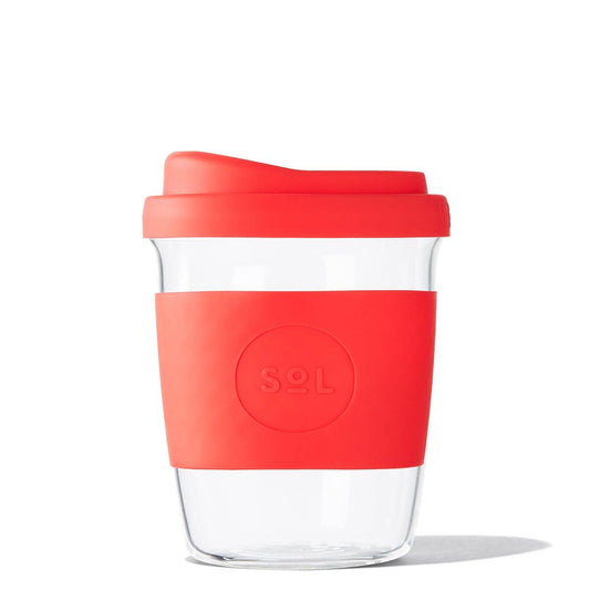 One Less - 8OZ Rocket Red Glass Travel Tumbler from SOL Cups