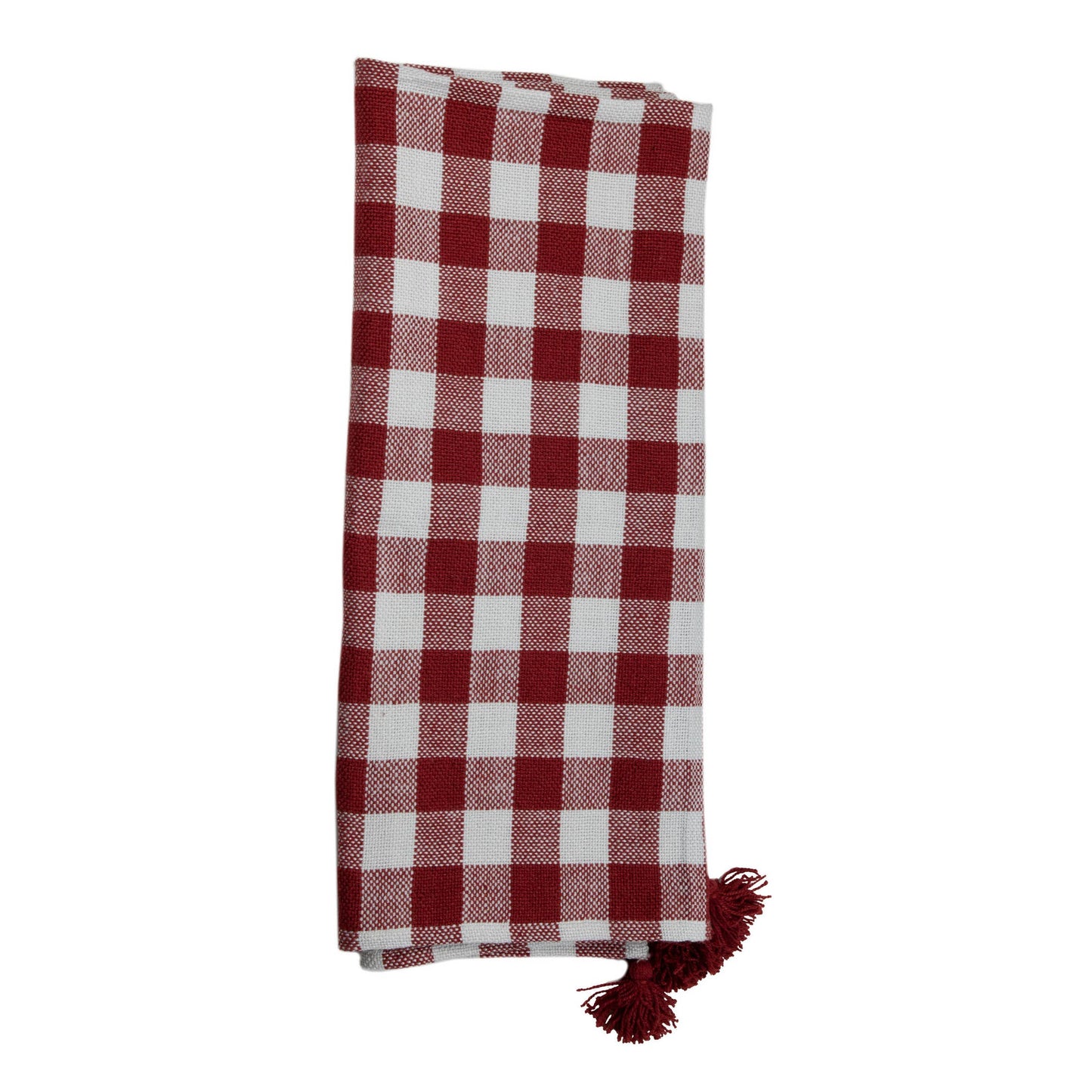 Foreside Home Hand Woven Outdoor Safe Bennet Throw Red